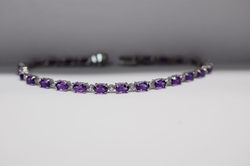 Diamond & Amethyst $990 - Jewelry-Diamonds-Coins